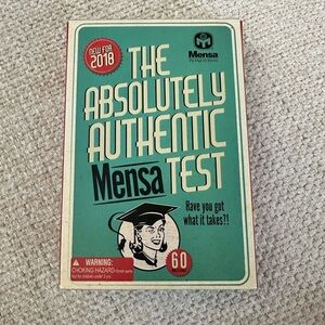 Mensa Authentic Test Card Game!